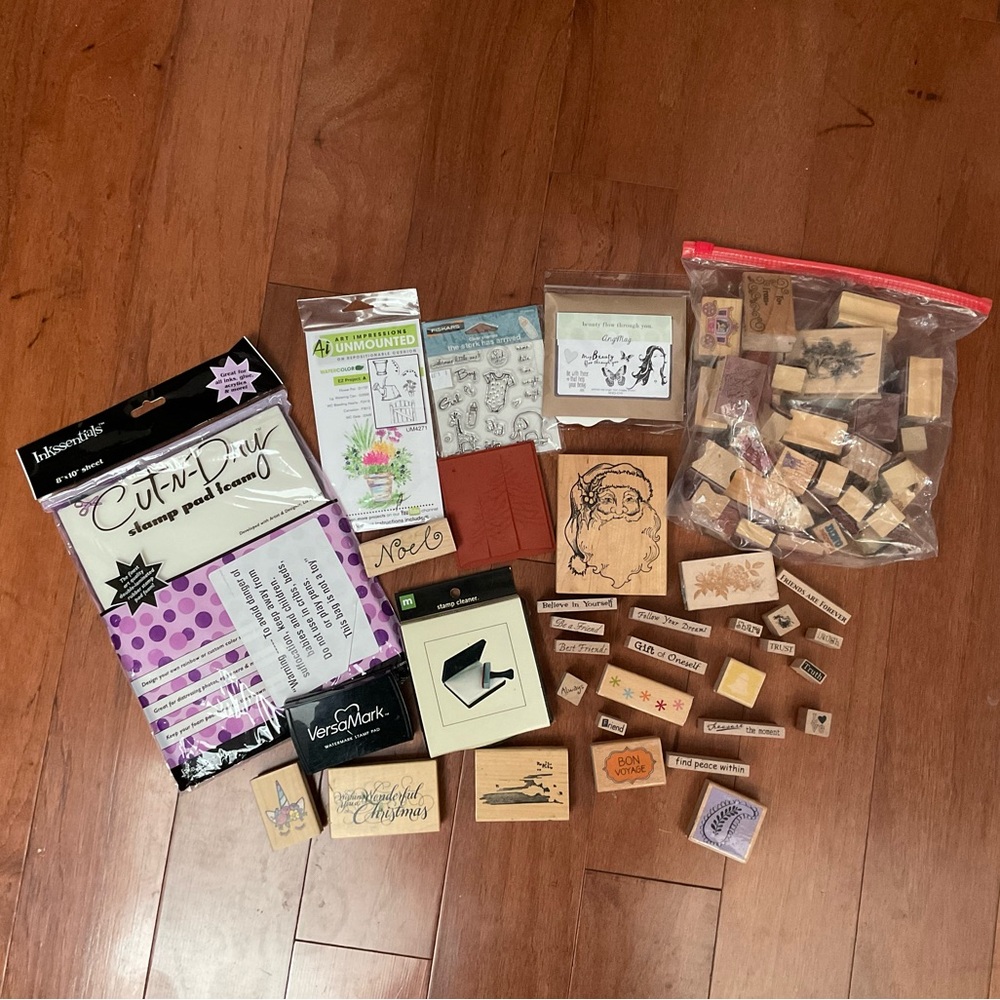 4+ Pound Stamp Craft Lot Scrapbook Hobby Holiday Letter Quotes Santa Claus
